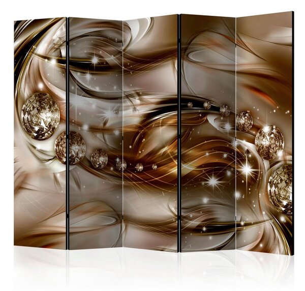 PARAVAN 225/172/3 cm rjava, svetlo siva