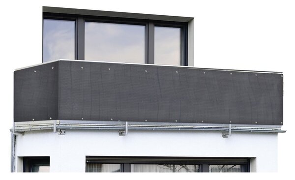 Črn plastičen balkonski zastor 500x85 cm – Maximex