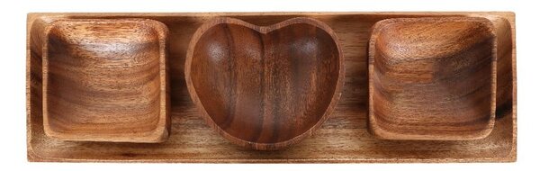 Servirne sklede s pladnjem Kora v kompletu 4 ks - Premier Housewares
