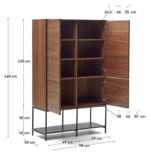 Omarica v orehovem dekorju 97,5x160 cm Vedrana – Kave Home