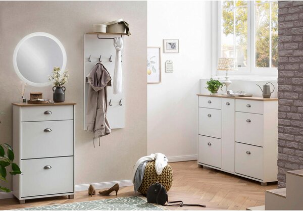 STENSKO OGLEDALO, 60/60/3 cm leseni material