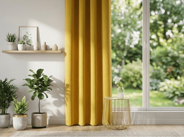 2x Rumena zavesa OXFORD 140x250 cm