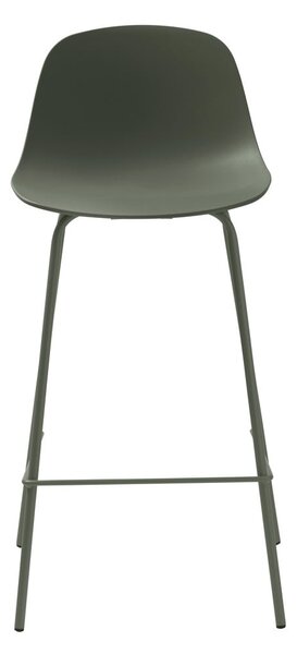 Kaki zelen plastičen barski stol 92,5 cm Whitby – Unique Furniture