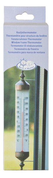 Bronast okenski termometer Esschert Design, višina 25 cm