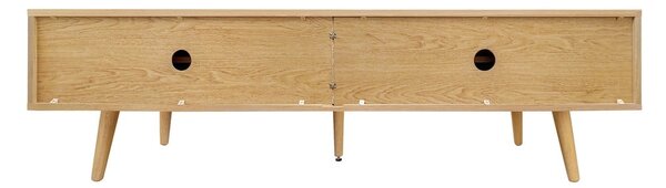 TV omarica v hrastovem dekorju v naravni barvi 178x50x40 cm Rove – Woodman