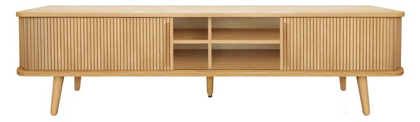 TV omarica v hrastovem dekorju v naravni barvi 178x50x40 cm Rove – Woodman
