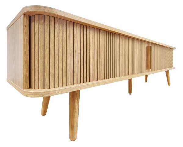 TV omarica v hrastovem dekorju v naravni barvi 178x50x40 cm Rove – Woodman