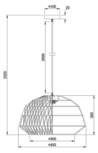 Črna stenska svetilka s senčnikom iz jute ø 45 cm Kace – WOOOD