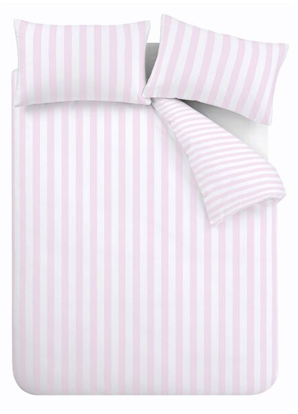 Bela/rožnata enojna posteljnina 135x200 cm Stripe Tease – Sassy B