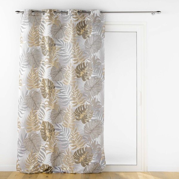 Zavesa v sivi in srebrni barvi 140x260 cm Mogador – douceur d'intérieur