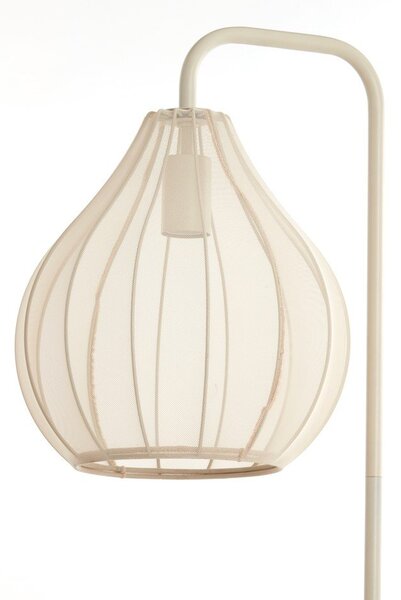 Bež stoječa svetilka s tekstilnim senčilom (višina 156,5 cm) Elati – Light & Living