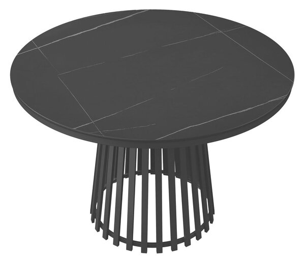 Bessagi Home Jedilna Miza Pela, Črna, Ø 110cm