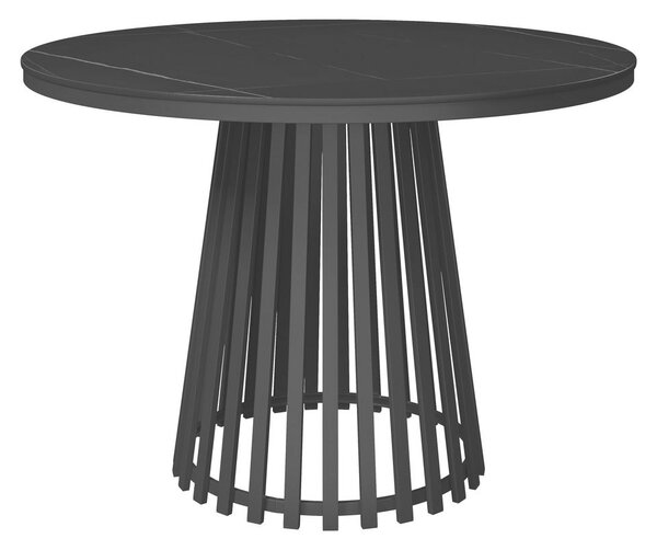 Bessagi Home Jedilna Miza Pela, Črna, Ø 110cm