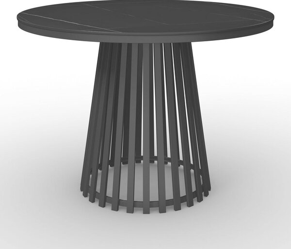 Bessagi Home Jedilna Miza Pela, Črna, Ø 110cm