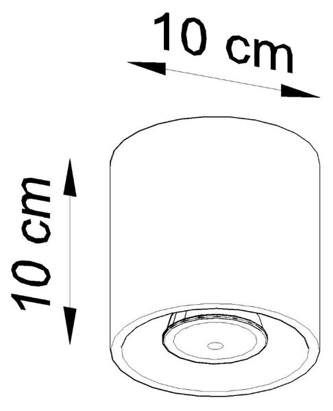 Temno sivo točkovno svetilo ø 10 cm Roda – Nice Lamps