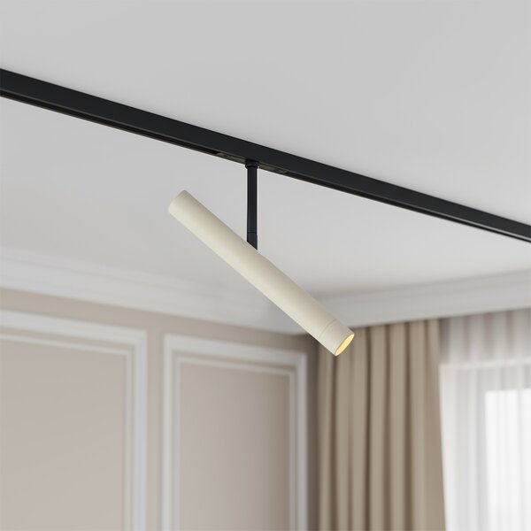 Sodobni reflektor bež barve s črno za 1-fazni sistem tirnic - Slimline Avery