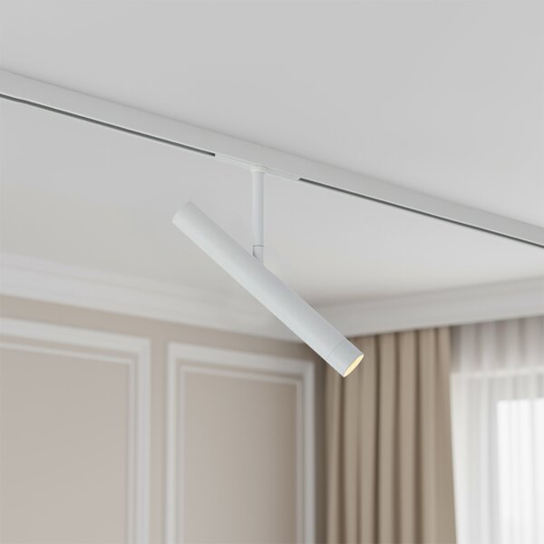 Sodobni beli reflektor za 1-fazni sistem tirnic - Slimline Avery