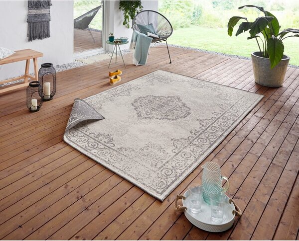 Sivo-krem zunanja preproga NORTHRUGS Cebu, 160 x 230 cm