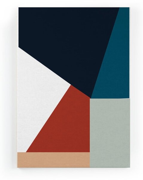 Slika na platnu Really Nice Things Geometric Blue, 50 x 70 cm