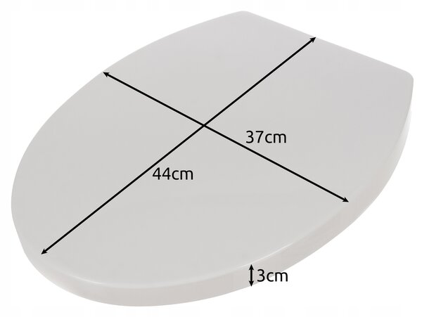 Univerzalna odstranjliva WC deska z mehkim zapiranjem bela