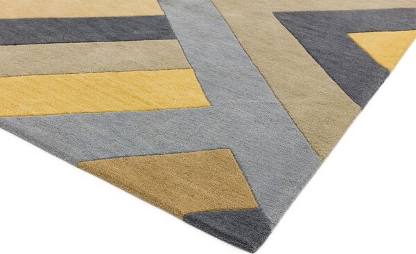 Sivo-rumena preproga Asiatic Carpets Big Zig, 160 x 230 cm