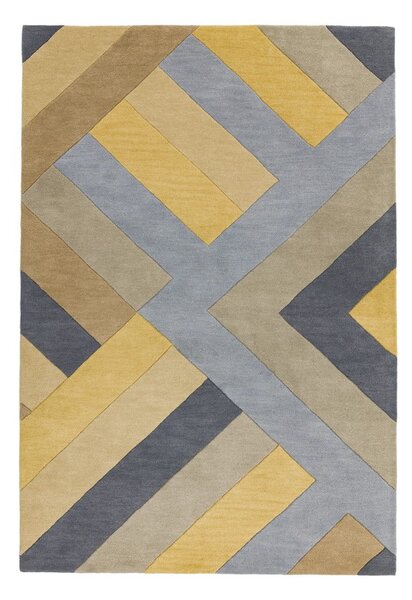 Sivo-rumena preproga Asiatic Carpets Big Zig, 160 x 230 cm