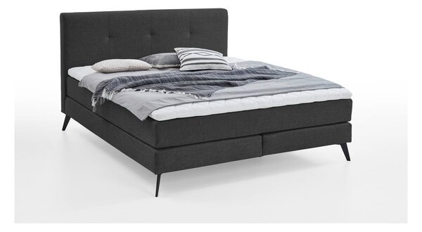 Antracitno siva boxspring postelja 180x200 cm ANCONA – Meise Möbel