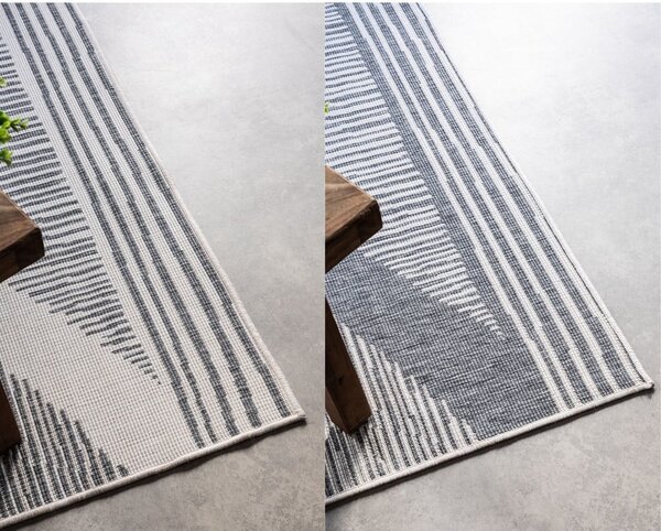 Siva/kremno bela zunanja preproga 80x150 cm Gemini – Elle Decoration