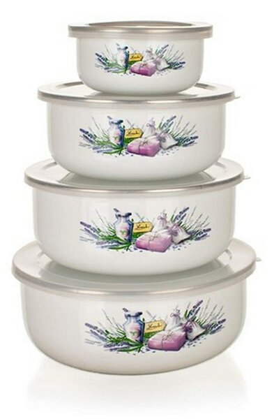 Banquet Set emajliranih skled Lavender