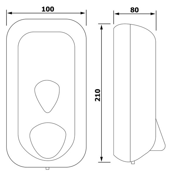 MARPLAST A71401NE Barvni dozirnik za tekoče milo550 ml, ABS/črna mat