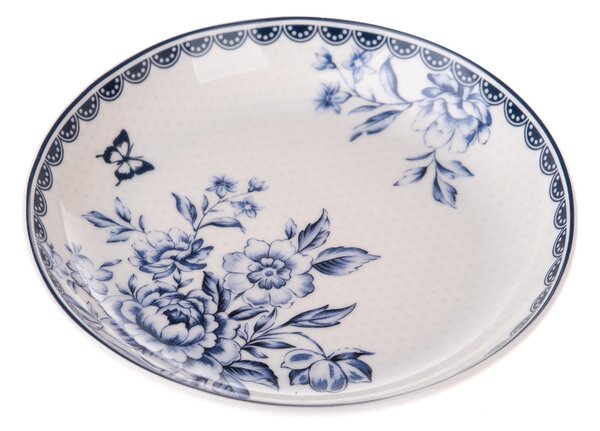 Porcelanski globoki krožnik Blue Rose, 14,5 cm