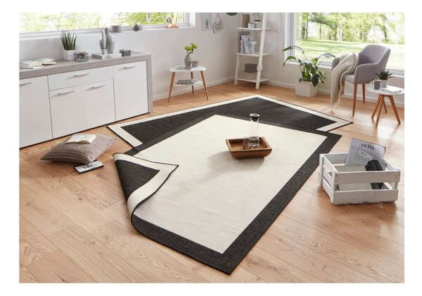 Črno-krem zunanja preproga NORTHRUGS Panama, 120 x 170 cm