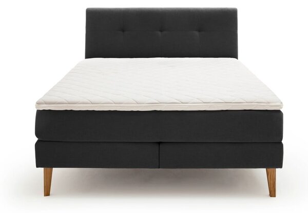 Antracitno siva boxspring postelja 180x200 cm Stockholm – Meise Möbel