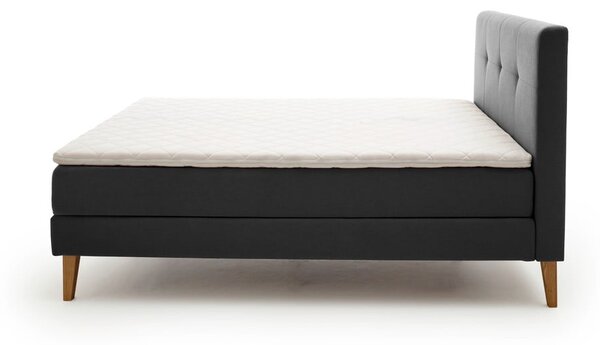 Antracitno siva boxspring postelja 180x200 cm Stockholm – Meise Möbel