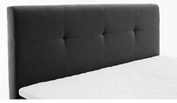Antracitno siva boxspring postelja 180x200 cm Stockholm – Meise Möbel
