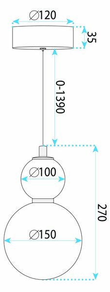 LED viseča stropna svetilka LHJ112-2CP krtačeno zlato