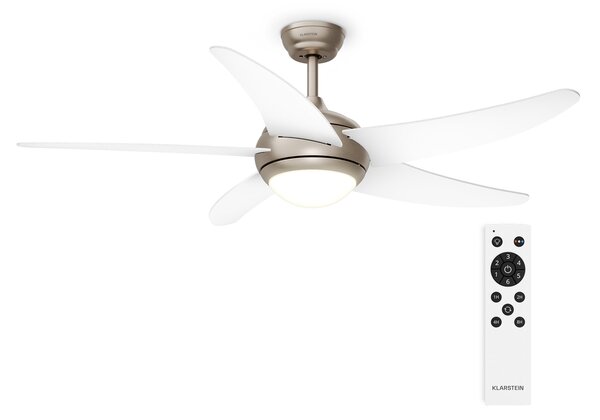 Klarstein Stropni ventilator Bolero z lučjo | 132 cm | 35 W | Tih delovanje | Les