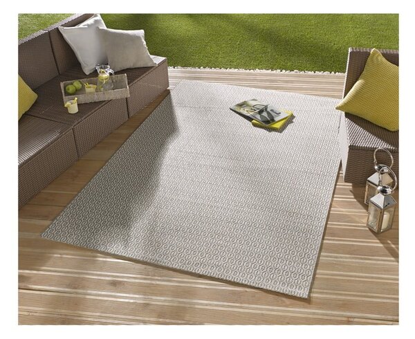 Siva zunanja preproga NORTHRUGS Coin, 80 x 150 cm