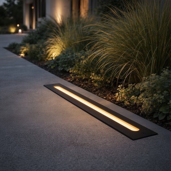 Moderna talna svetilka črna 50 cm z LED IP65 - Eline