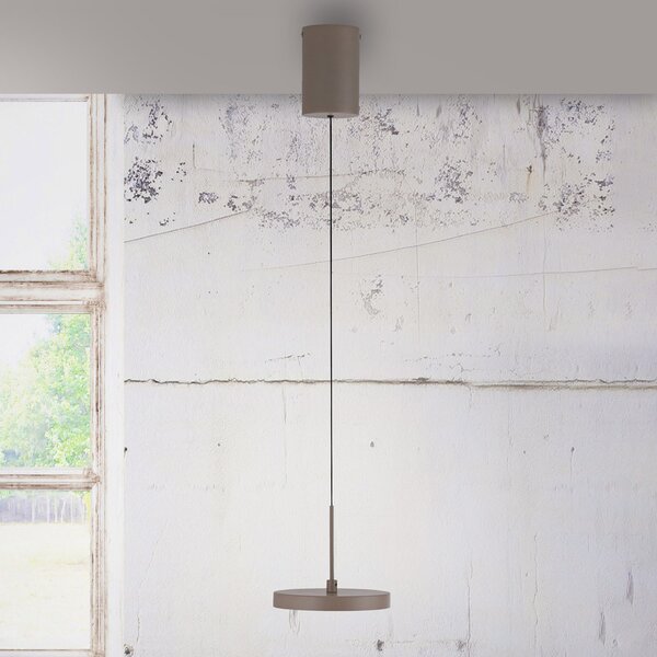 JUST LIGHT. GmbH LED-visoka svetilka Plata, pesek, 1-žarek, 3.000 K, zatemnjen, Bež, Dnevna soba / jedilnica, Kovina, Sodobni
