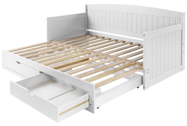 P & B Raztegljiva Postelja Storm, Bela, 90-180x200