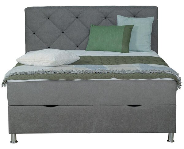 Modern Living Postelja Z Vzmetnico Black Diamant, 160x200, Siva