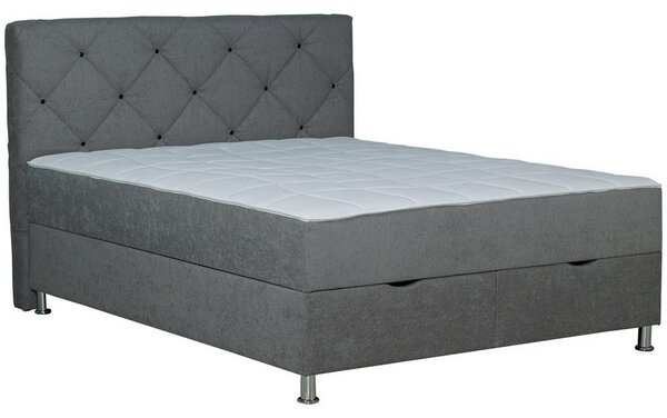 Modern Living Postelja Z Vzmetnico Black Diamant, 160x200, Siva