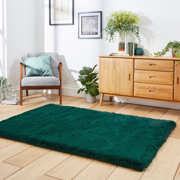 Smaragdno zelena Think Rugs Super Teddy, 60 x 120 cm