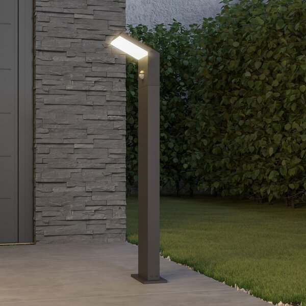 Arcchio LED luč za osvetlitev poti Yolena, senzor, 100 cm, antracit, Črna, Kovina, Sodobni