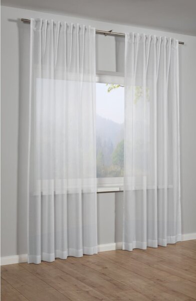 Bela prosojna zavesa 245x140 cm Jacquard-Voile - Gardinia