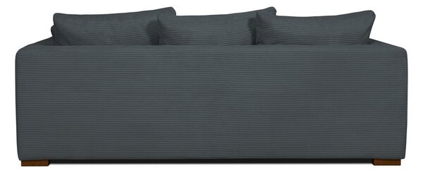 Siva sedežna garnitura iz rebrastega žameta 220 cm Comfy – Scandic