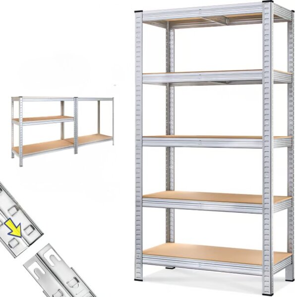 Regal za težke obremenitve HEAVY, maks. 875kg, 90x40x180cm, srebrn Jurhan