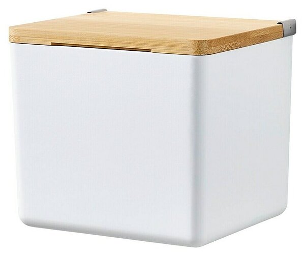 Tesa Zaboj za shranjevanje Baboo (Do x Š x V: 12,2 x 10,2 x 11 cm, ABS-plastika, Bela/Bambus)