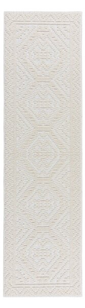 Kremno bel pralen tekač iz šenila 60x240 cm Jaipur – Flair Rugs